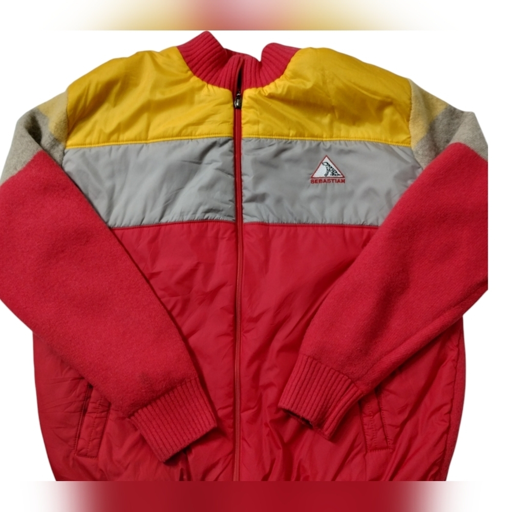 Vintage Unisex Sebastian Wool Blend Retro Rare Jacket size L Puffer Korea Made